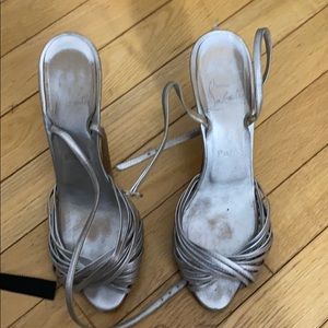 Christian Louboutin silver heel